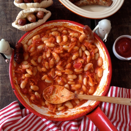 Smoky Bangers and Beans